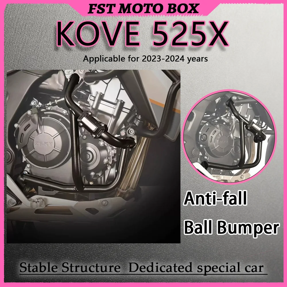 FOR KOVE P525X Motorcycle Crash Bar Single-Swingarm Anti-Fall Bumper Radiator Net GPS Holder Mod Accessory for Enhanced Safety