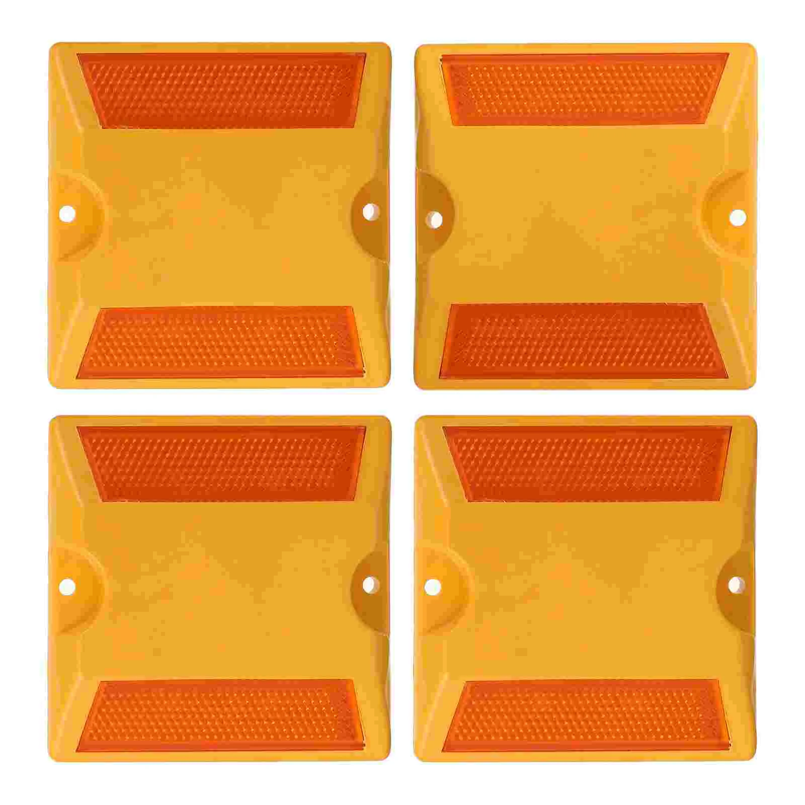 

4pcs Highway Ridge Plate Bump Road Signs Plastic Buffer Pad Speeds Block Pads