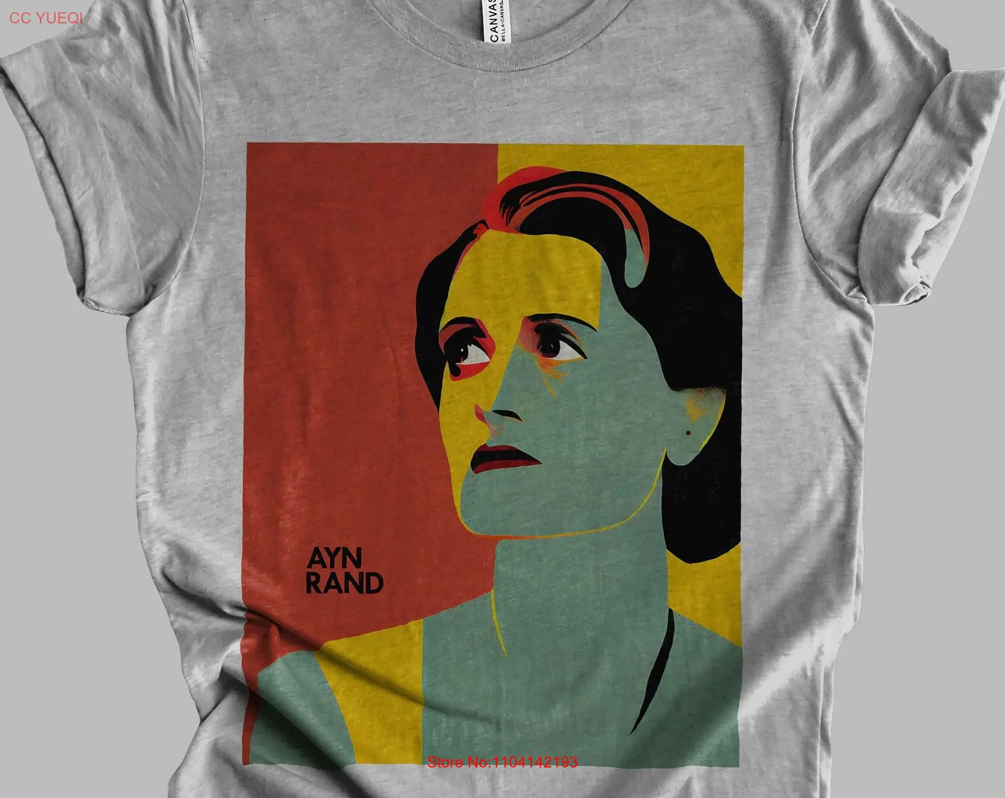 Ayn Rand Retro Minimalist T Shirt 1 Literature Philosophy Mindspring Retreat long or short sleeves