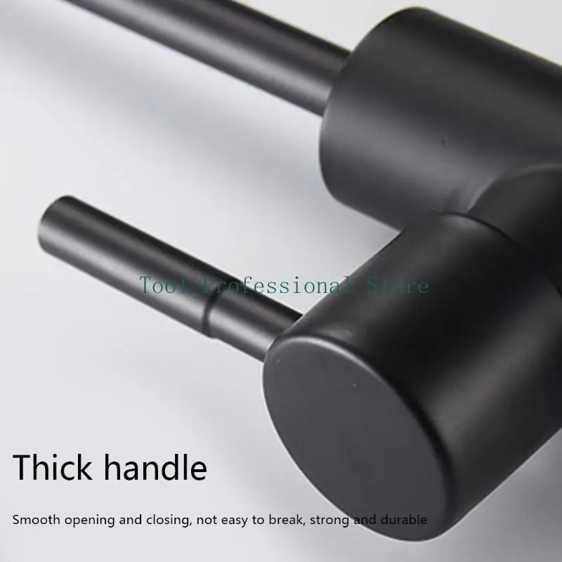 57QF Fregadero Filtración agua Faucet Botiding Water Faucet alto buzón （Negro/plata）