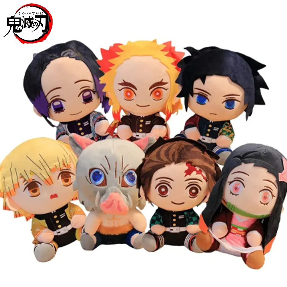 Demon Slayer 20-25cm Japan Anime Tomioka Giyu Kamado Tanjirou Kamado Nezuko Agatsuma Zenitsu Plush Toys Doll Peluche Women Gift