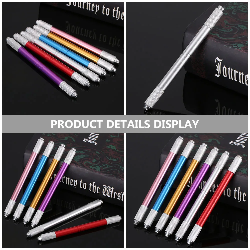 7 قطعة قلم الحواجب الدائم تصميم مريح أداة Microblading للعمل المهني قلم الوشم الحاجب