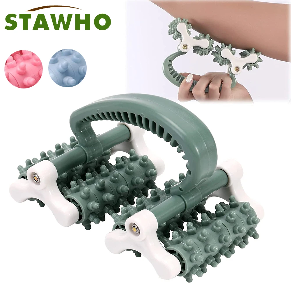 Household Whole Body Massage Mini Four-Wheel Lunar Multifunctional Massage Wheel With New-type Roller Leg Neck Massager