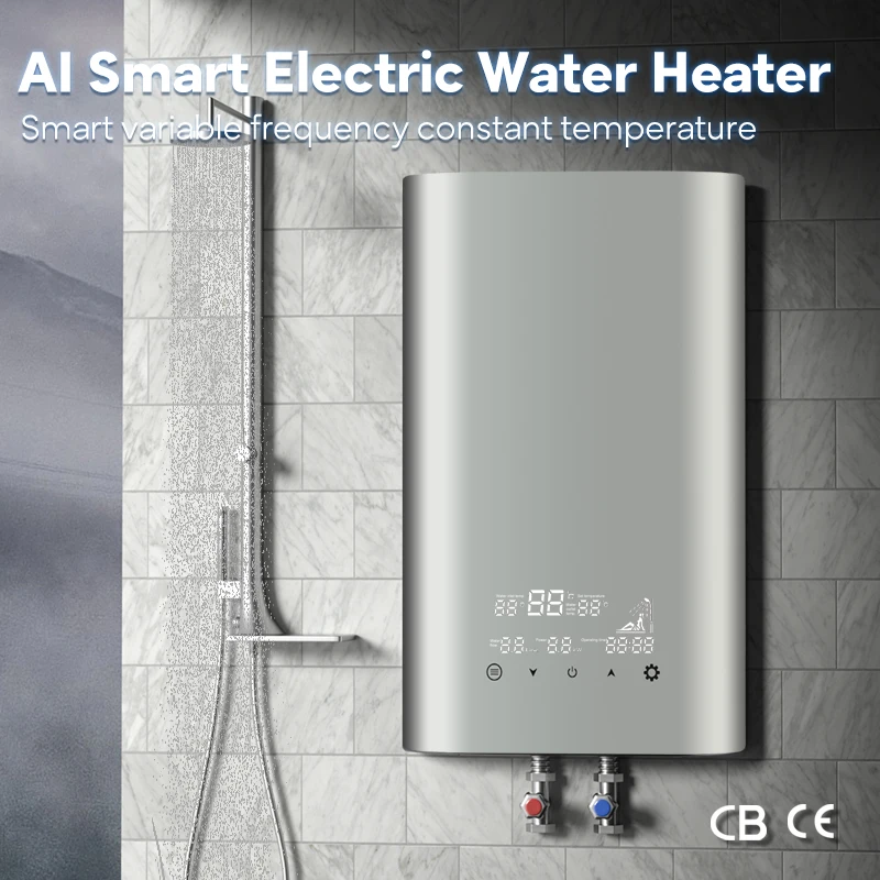 AI-Chauffe-eau électrique instantané 8500W, bain intelligent domestique, chauffage rapide, grande quantité d'eau pour douche