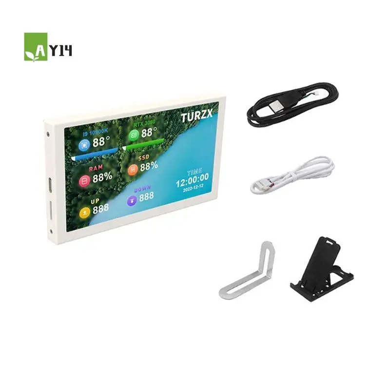 

AY14-5-дюймовый дополнительный экран IPS Type-C, динамический ЖК-дисплей 800X480, процессор, графический процессор, оперативная память, мониторинг жесткого диска, бесплатно AIDA64