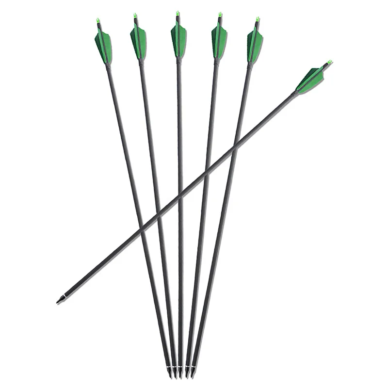 

6/12pcs Archery Arrow Carbon Arrows SP500 100Grain Arrowheads ID6.2mm for Recurve Compound Bow Hunting Shooting