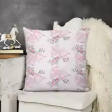 Coquette floral bow pattern Throw Pillow