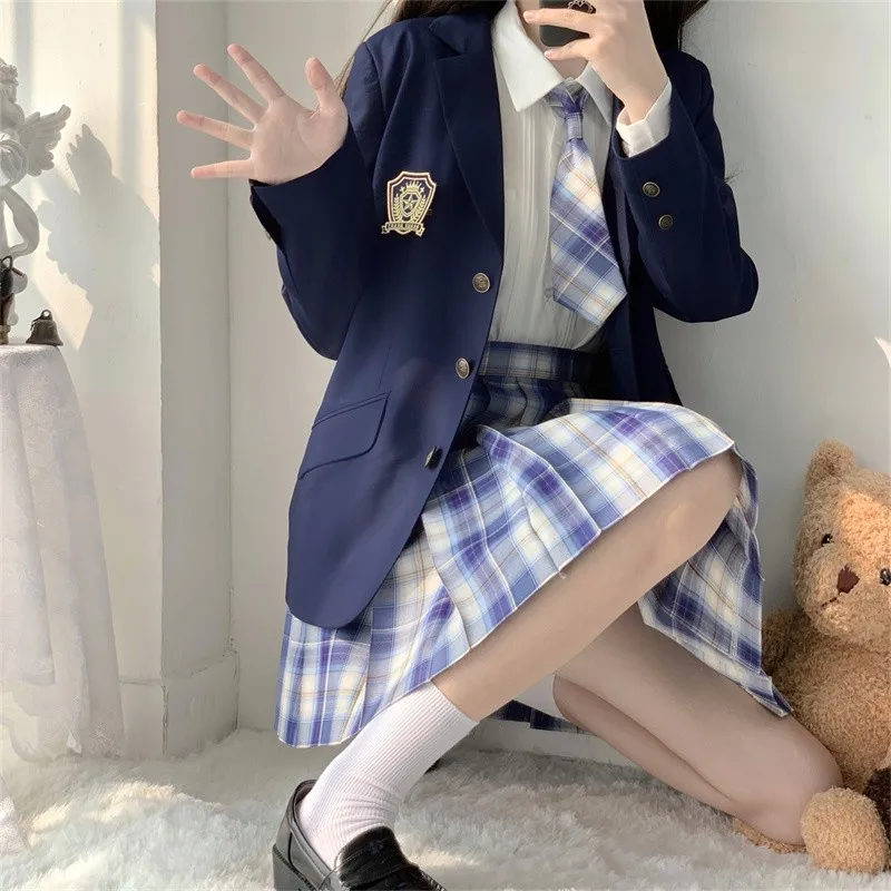 Lolita JK Uniform Coat Japan Preppy Style Women Coat Cute Kawaii High School Class Girl Student Uniform Blazers Clothes Autumn