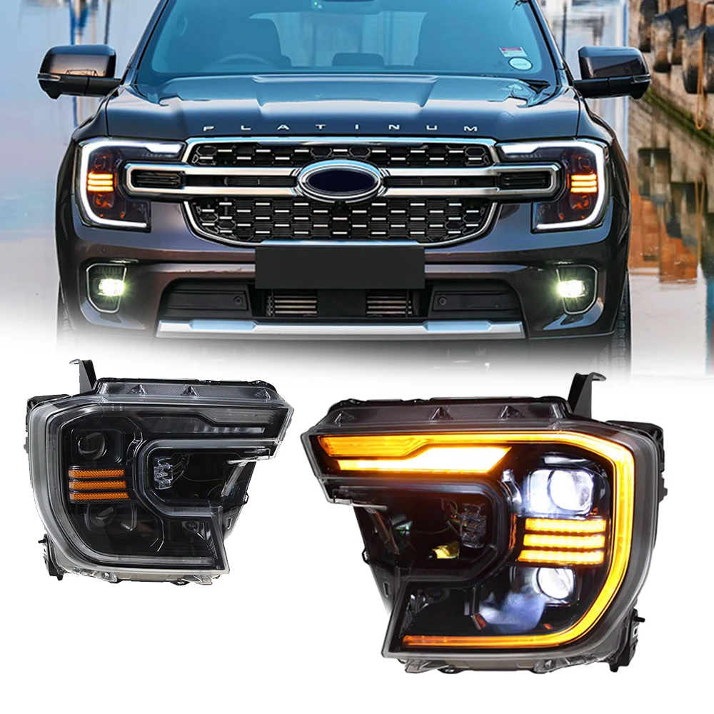 

LED HeadLights For FORD RANGER T9 22-24 New Style Full Led DRL Car Head Lamp Assembly Signal Accessories Modified Lamp