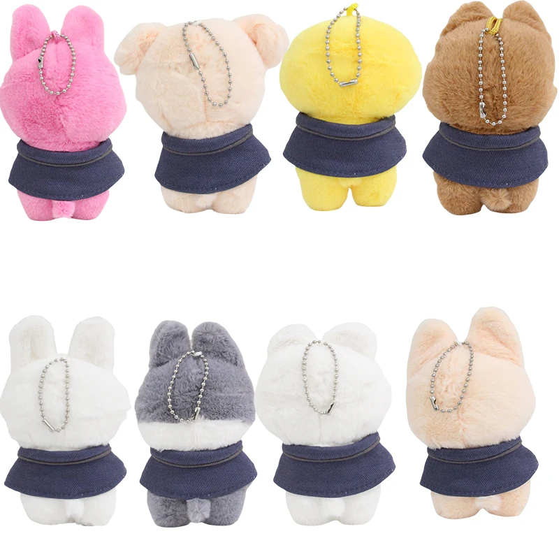 SKZOO Portachiavi in peluche per bambini randagi, simpatici pendenti per bambole con animali multipli, grucce per borse alla moda, regali per festival per bambini