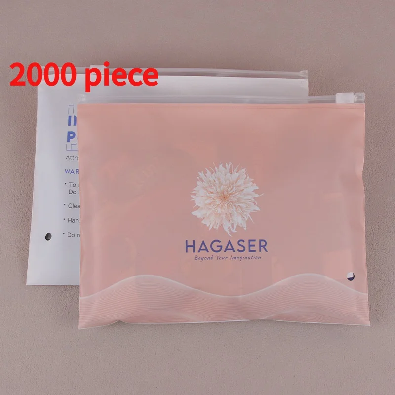 

20 00piece.Custom.Packaging Poly Zip Lock Zipper Bag Custom D2W Biodegradable Matte Frosted Resealable Plastic Package PE