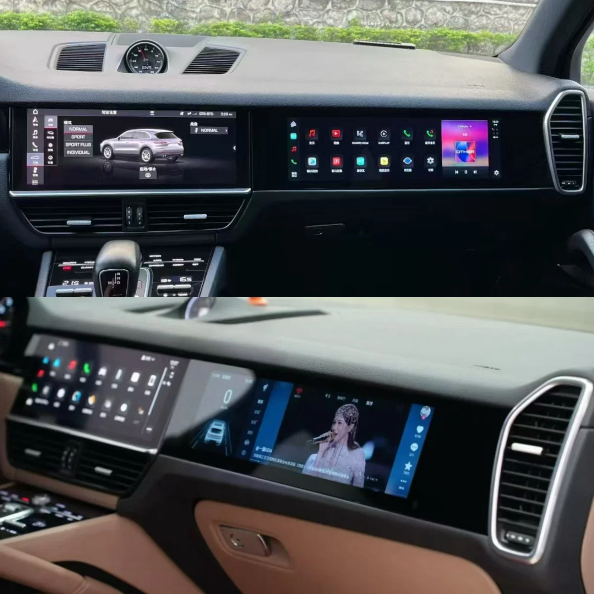 Android14 NEW Upgrade Video Car Radio Stereo Instrument Headunit For Porsche Cayenne 2018-2023 Copilot Display Multimedia System