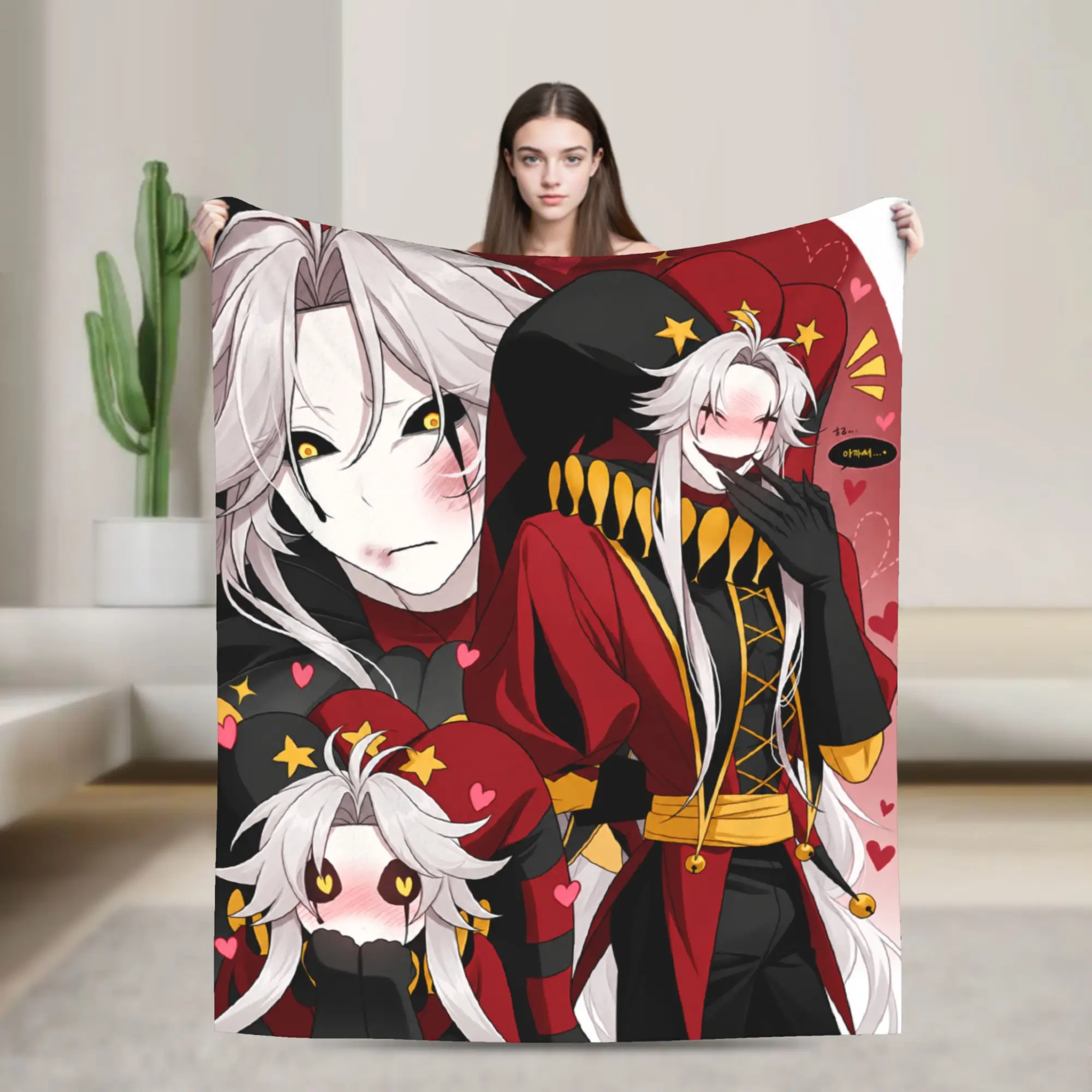 Freak Circus Twins Art Plush Blanket Boy Girl  Flannel Throw Blanket For Outdoor Warm Soft Custom DIY Bedspread Birthday Gift