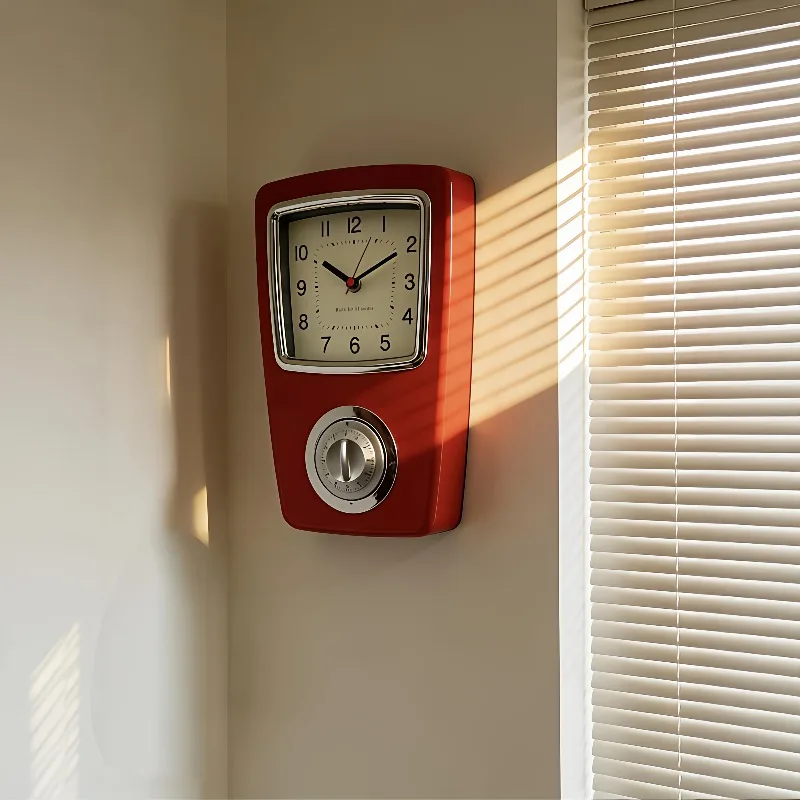 Retro Wall Clock Decorative Wall Watch Luxury Aesthetic Mural Clocks Minimalist Silent Elegant Living Room Watches Home Decor