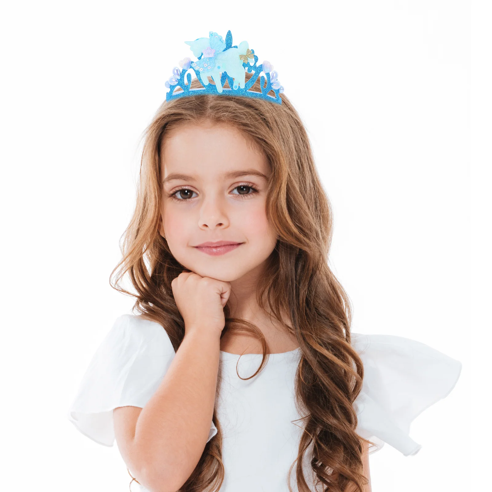 

Unicorn Crown Girls Crystal Kids Crowns Kids Unicorn Headb s Blue Lightweight Comfortable Accessories Holiday