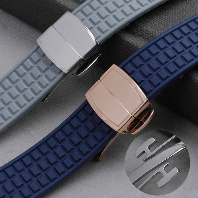 فائقة الجودة لينة فلوروروبر FKM ساعة مطاطية الفرقة 19 مللي متر اكسسوارات استبدال لحزام باتيك ل فيليب Aquanaut 5067A