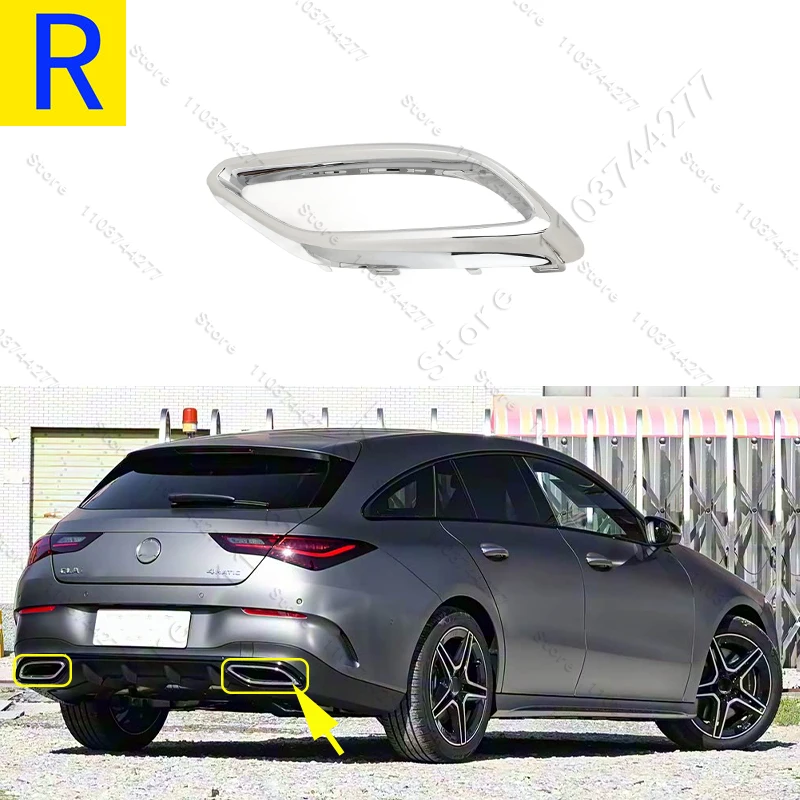 Für 2019–2025 C118 Mercedes Benz CLA180 CLA200 CLA220 CLA250 CLA180d Auspuffspitzenabdeckung Zierleisten 1184920100 1184920200 – Detail 11