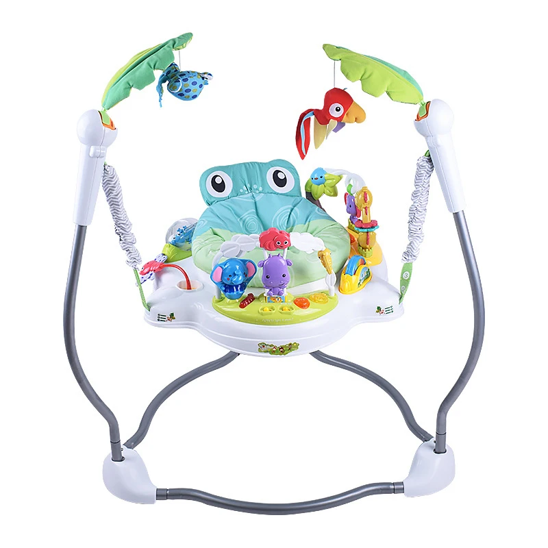 IMBABY Baby Walker with Music Baby Bouncing Chair Tropical Forest Baby Rocking Chair Multifunctional Toddler Jumper Chair Cradle