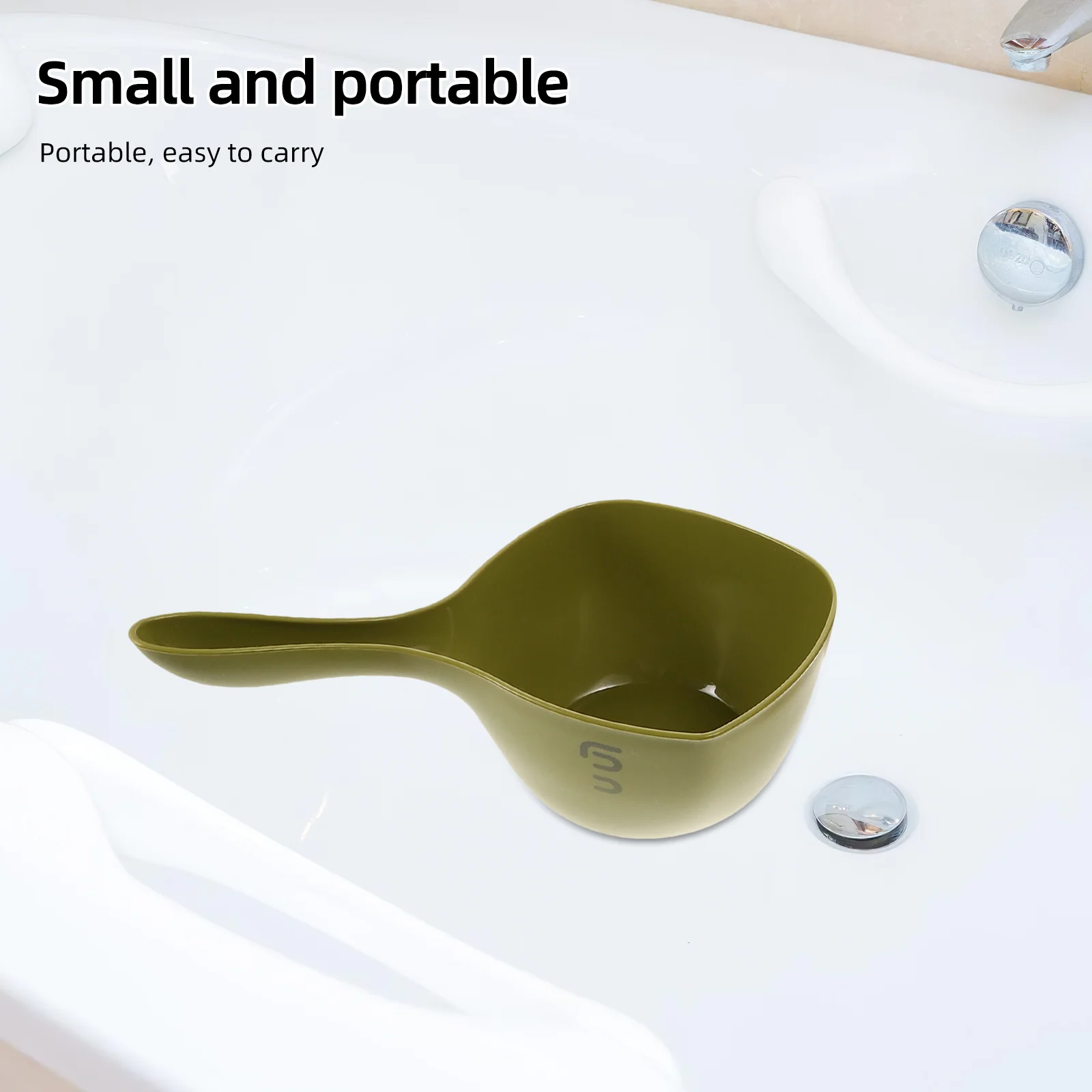 

3Pcs Bath Rinse Cup Thickened Plastic Long Handle Bathing Water Scoop Large Capacity Smooth Edges for Babies Shower Kitchen