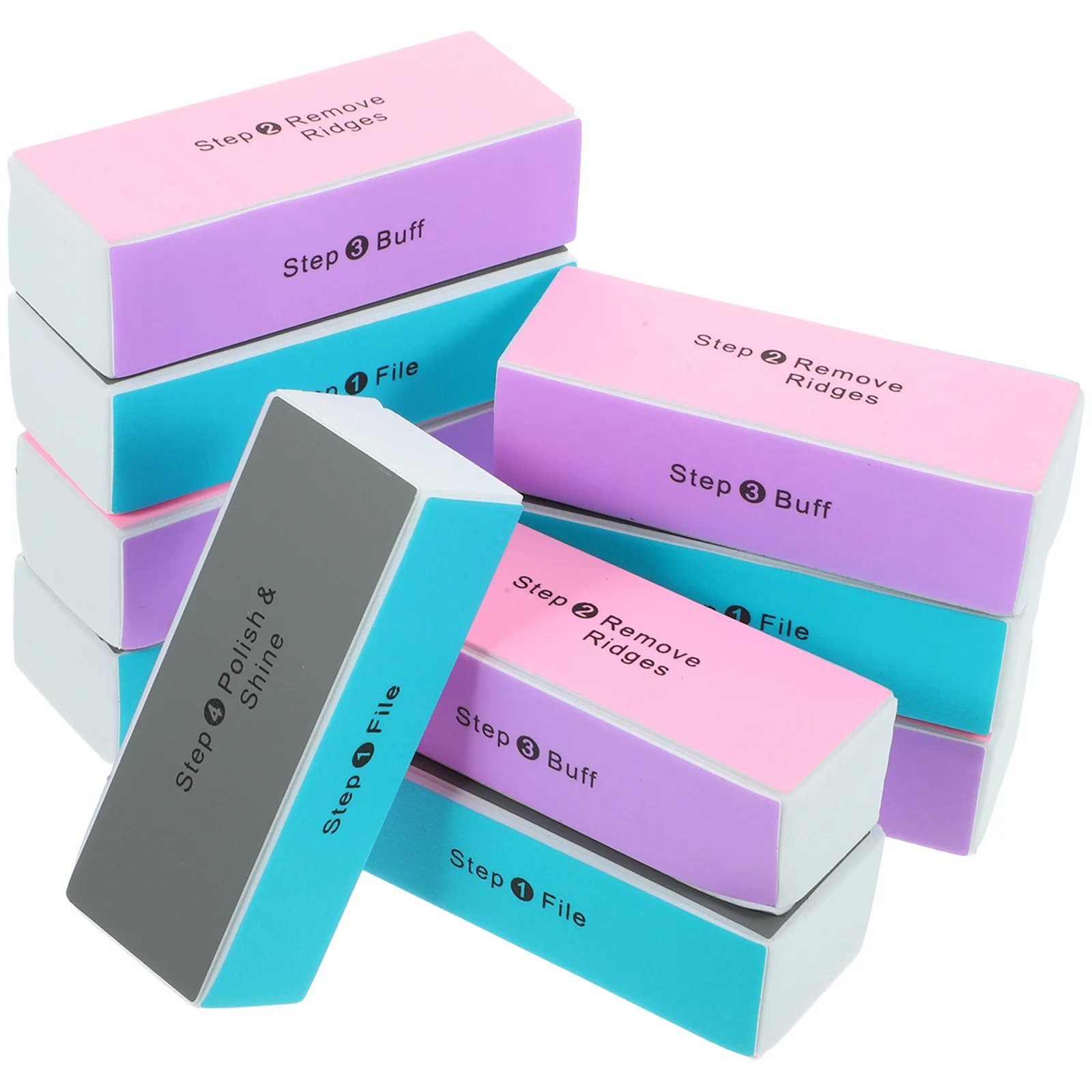 10個入り ネイルブロック 4面 ウォールナット アートワーク バッファーファイル 木工 DIY クラフト マニキュアツール ボディ研磨バッファー ネイルファイル アートワーク