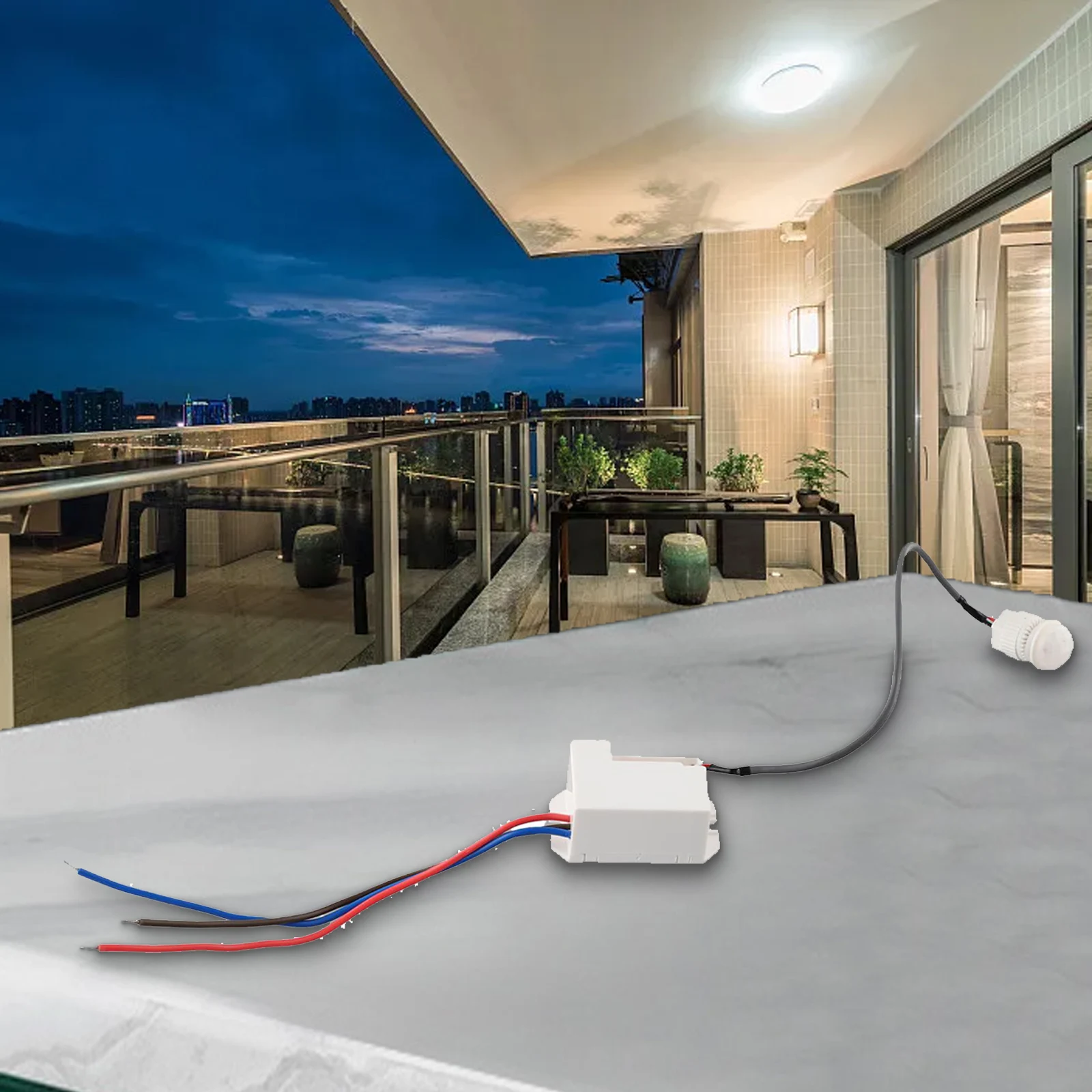 PIR Infrared Motion Sensor for Ceiling Installation with For 360 Degree Detection Angle 6 Meter Range and Multiple Delay Options
