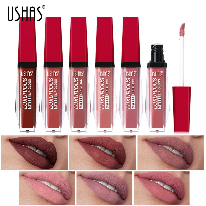 Matte Sexy Lip Make-Up Fluwelen Hydraterende Vloeibare Lippenstift Lippenstift Waterdichte, Langdurige Antiaanbakbeker Vrouwen Schoonheidscosmetica