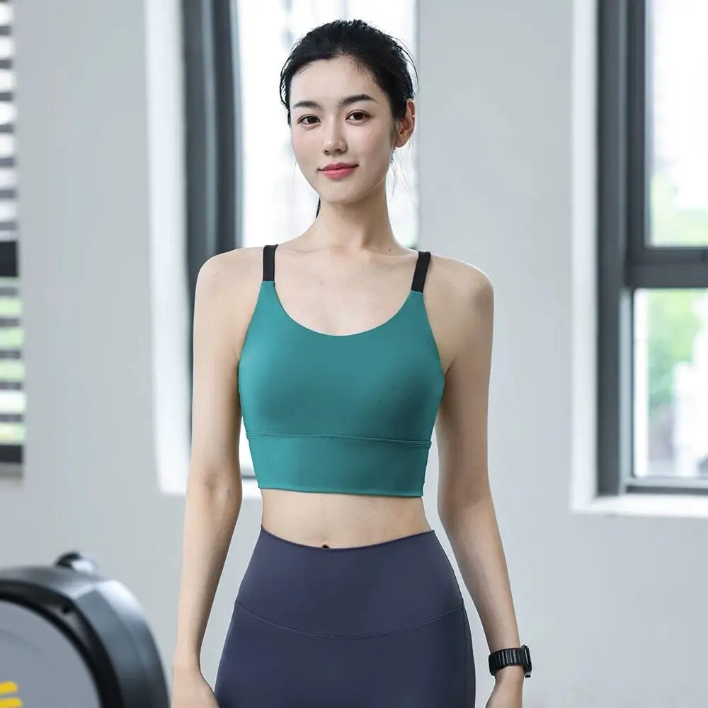 Women\'s Push-Up Fitness Bra Workout Tops Gym Yoga Crop Top Breathable Sports Bras Fixed Pad Sexy Design Gym Fitness Push up Bras