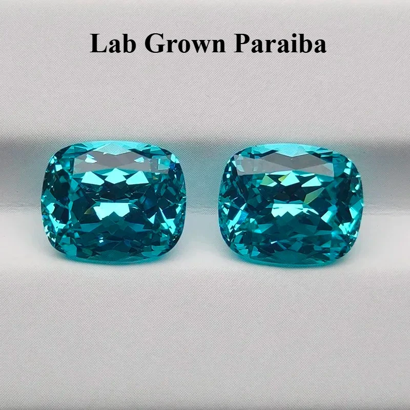

Выращенная в лаборатории подушка Параиба, сапфир, созданная в лаборатории, свободный драгоценный камень, материалы для изготовления ювелирных изделий своими руками, сертификат AGL