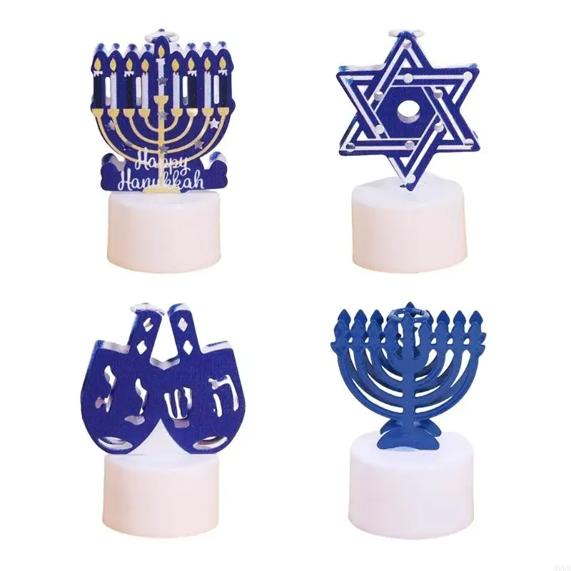 808B LED Lights Vintage Flameless Electronic for Hanukkah Safe for Families and Environmentally Friendly