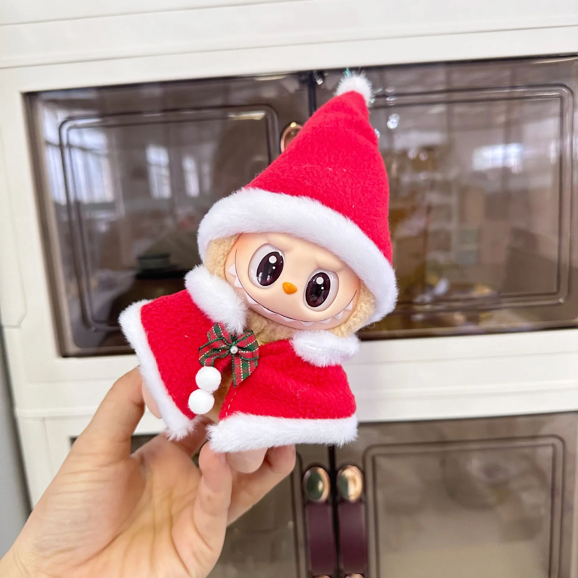 

17cm Labubu I II Cute Plush Doll'S Clothes Idol Dolls Sitting Party Christmas Clothing Cape Accessories For Korea Kpop Exo