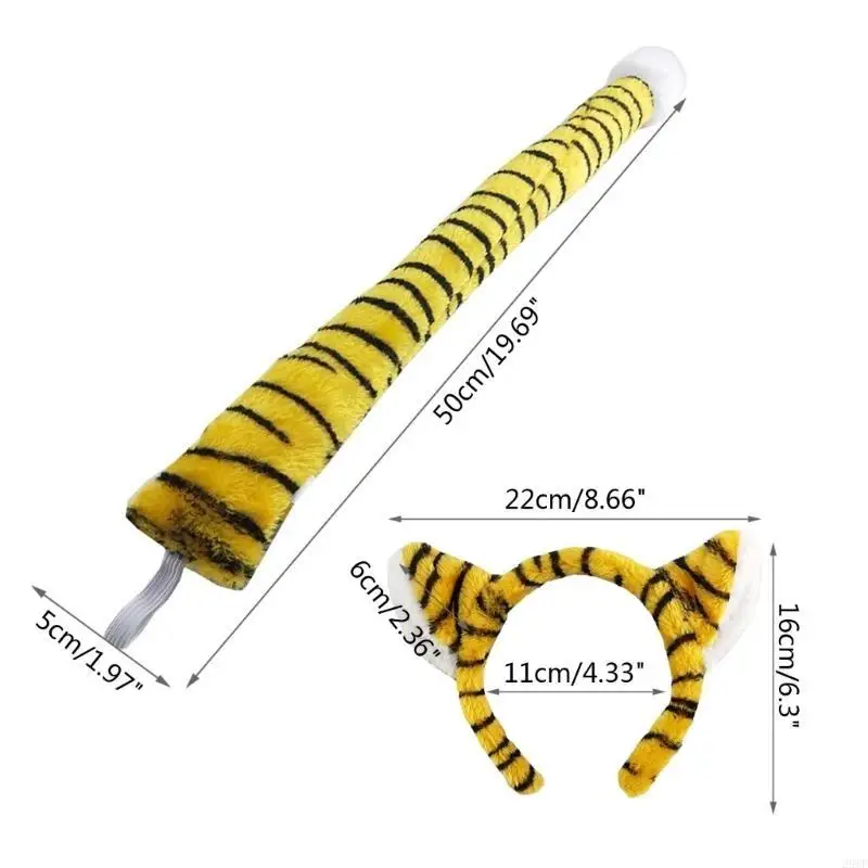 2025 NUEVO PCS Disfraces tigre lujo para niñas Cosplay Ears Tigre Tail Animal Fancy Accessories