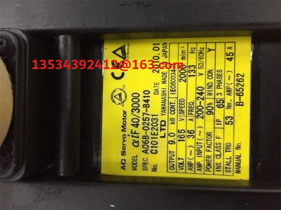 

Для серводвигателя переменного тока FANUC A06B-0257-B410, используемый A06B-0257-B410