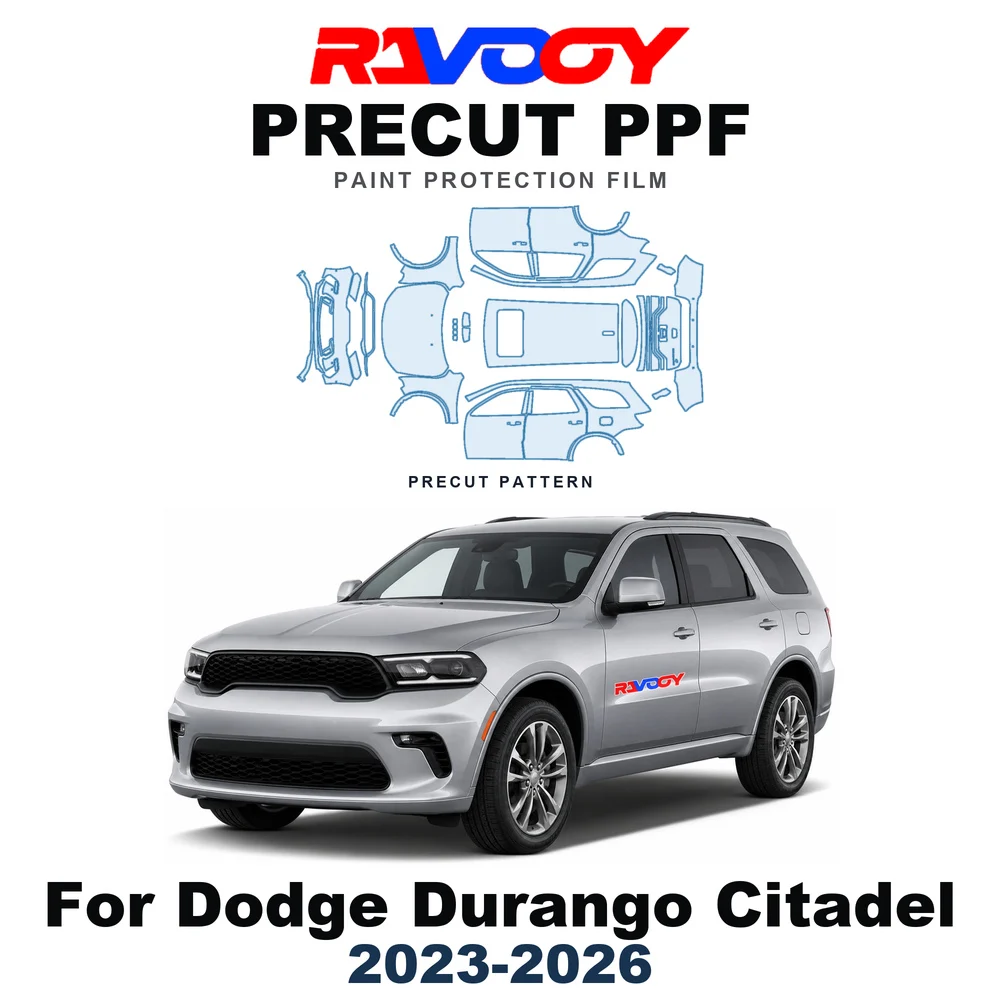 Precut PPF For Dodge Durango Citadel 2023-2026 8.5mil TPU Paint Protection Film Hood Bonnet Bumper Headlight Self-Healing Roof