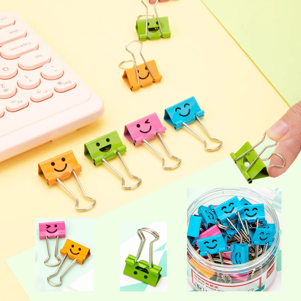 Metal Ticket Holder Long Tail Clip Ticket Folder Student Stationery Clip Office Paper Clip Binding clip Multicolor mixing 40 Pcs