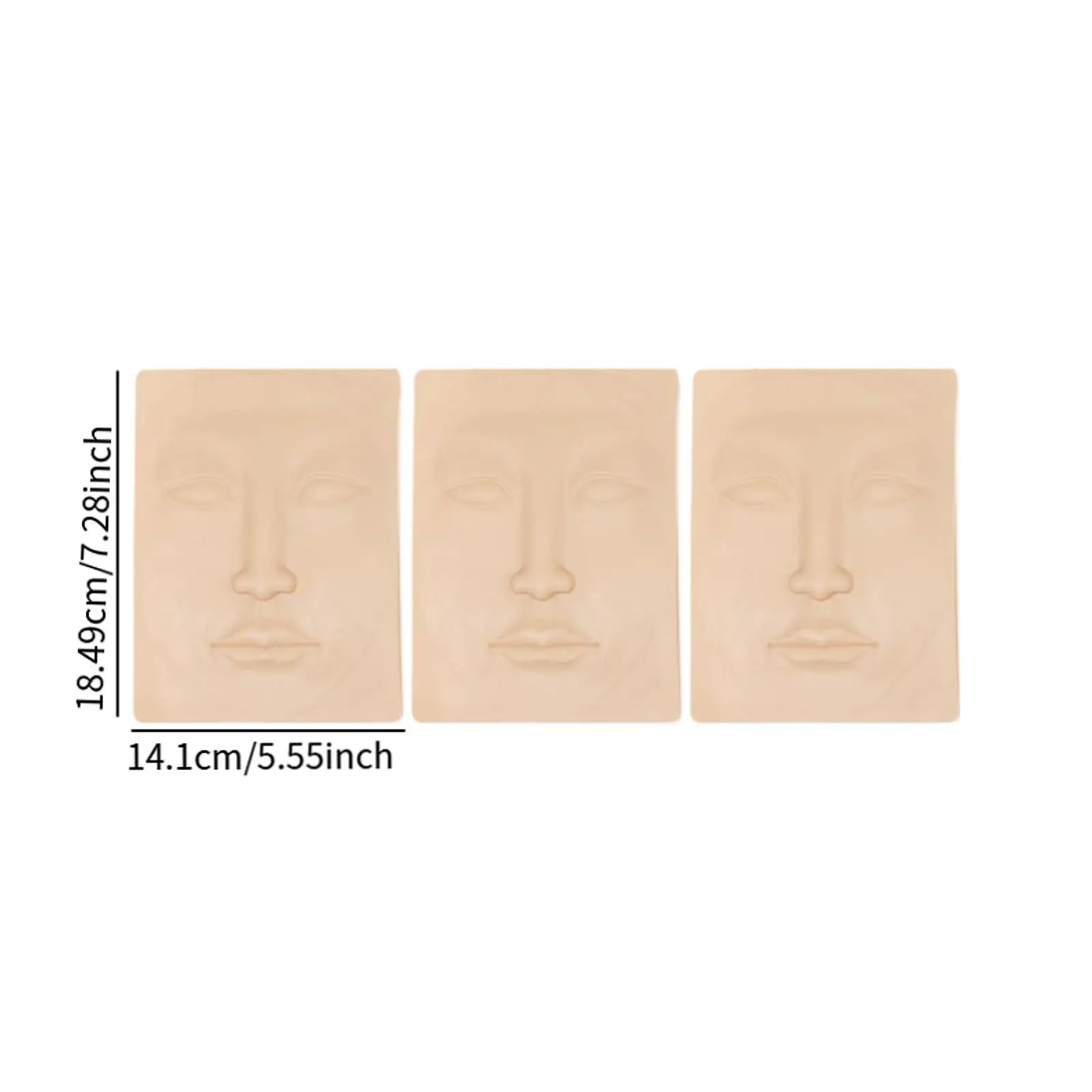 3x ممارسة الوجه من السيليكون Microblading لكامل الوجه ممارسة الوجه ثلاثية الأبعاد