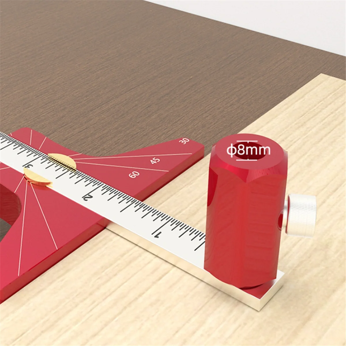 

A32P_Woodworking Scribe-Aluminum Depth Gauge-Adjustable Multi Angle Line Drawing Device Tool-Parallel Scribing DIY Tools