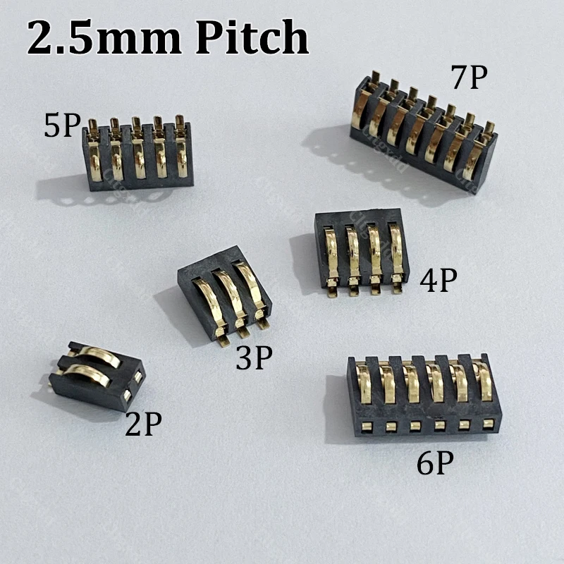 2 Stück Hochstrom-Schiebe-Batterieanschluss 2,5mm 4,0mm Abstand 2-7P Federkontakt-Buchse Stromladeanschluss für Batterien – Detail 5