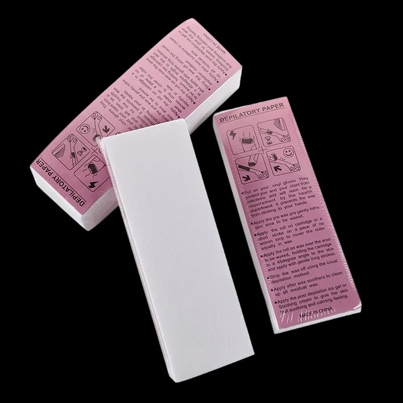 New 200/100pcs Waxing Strips Wax Band Paper for Waxing Tape Paper To Depilate with Wax Depilatory Wax Strips Lz01
