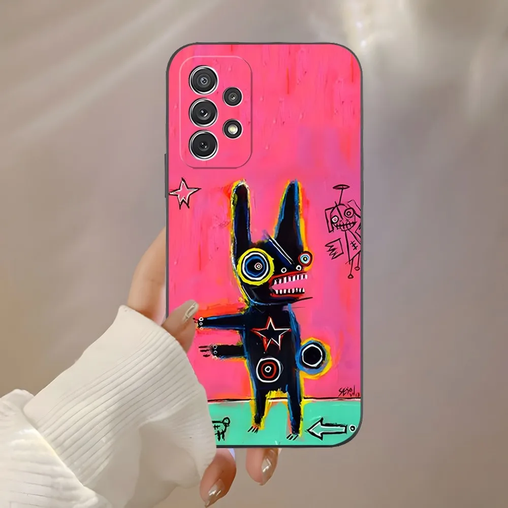 Art Basquiats Graffiti Phone Case for Samsung S24 Ultra S22 S23 S20 Fe S21 Plus Galaxy A54 A34 A24 A53 M54 Note 20 Back Cover