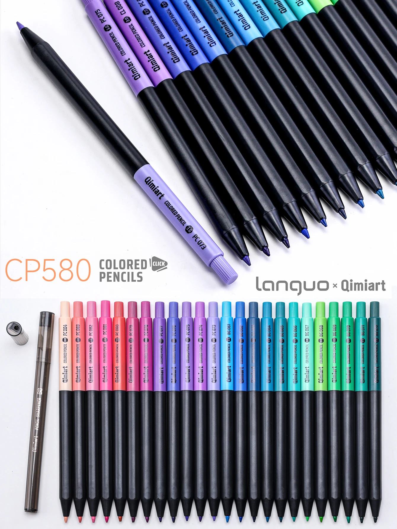 Languo 12/96 Farben Klick-Buntstifte 3,0mm Ölbasierte Weichkernstifte zum Zeichnen, Skizzieren, Malen für Malbücher und Kunstbedarf – Detail 13