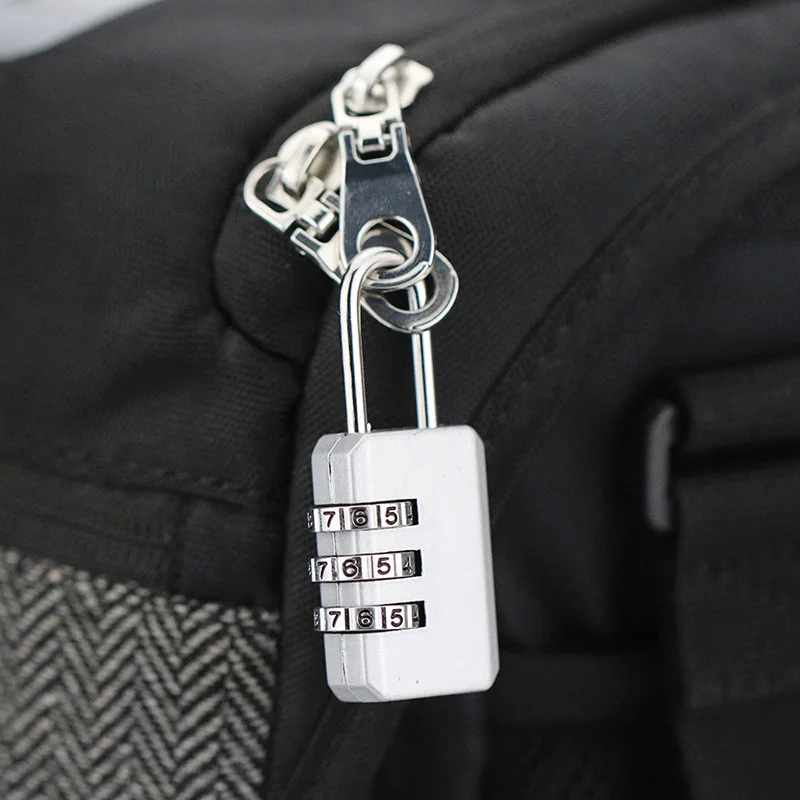 

Mini Combination Lock 3 Dial Digit Code Number Password Combination Padlock Safety Luggage Lock Padlock Gym Travel Security Lock