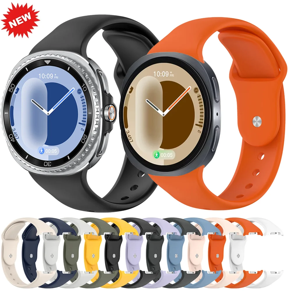 No Gaps Sport-Silikonarmband für Samsung Galaxy Watch 8 40 mm 44 mm, bequemes Armband, Galaxy Watch 8 Classic 46 mm Correa