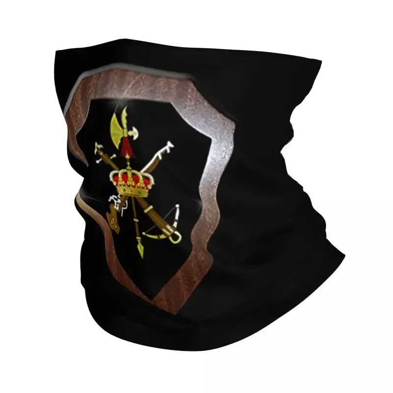 Spain Coat Of Arms Bandana Neck Gaiter Windproof Face Scarf Cover Women Men Spanish Legion Headband Tube Balaclava