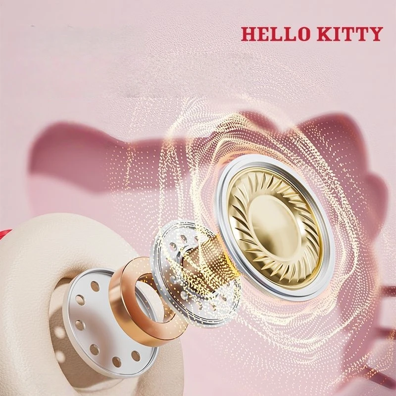 Auriculares Kawaii Hello Kitty Anime Cinnamoroll auriculares Bluetooth montados en la cabeza batería de larga duración cancelación de ruido cómoda