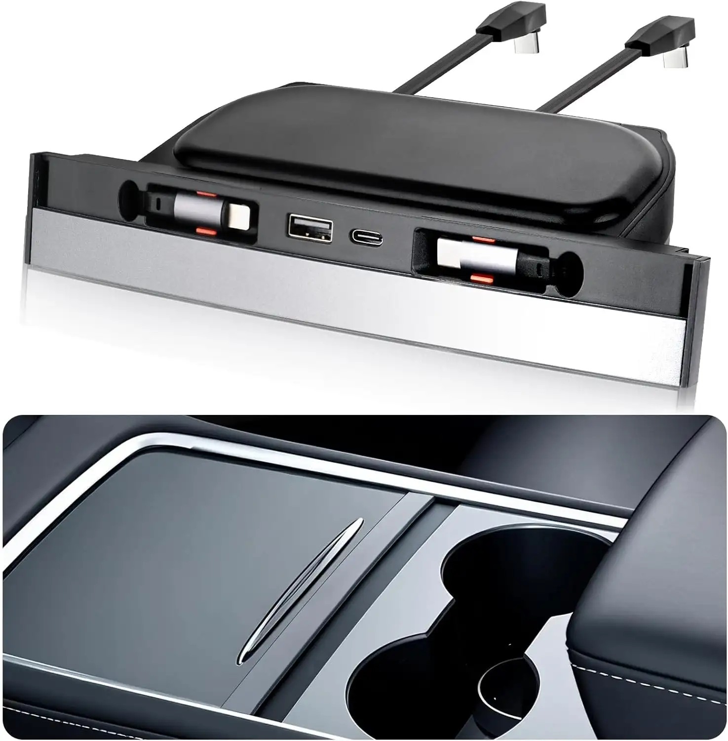 Tesla USB Hub with Sliding Cover