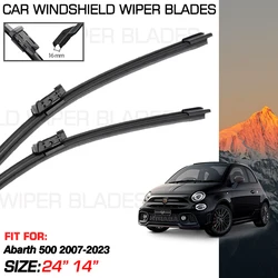 Front Wiper Blades For Abarth 500 2007-2023 2022 2021 2020 2019 2018 2016 2015 2012  Accessories Windshield Washer Brush Parts