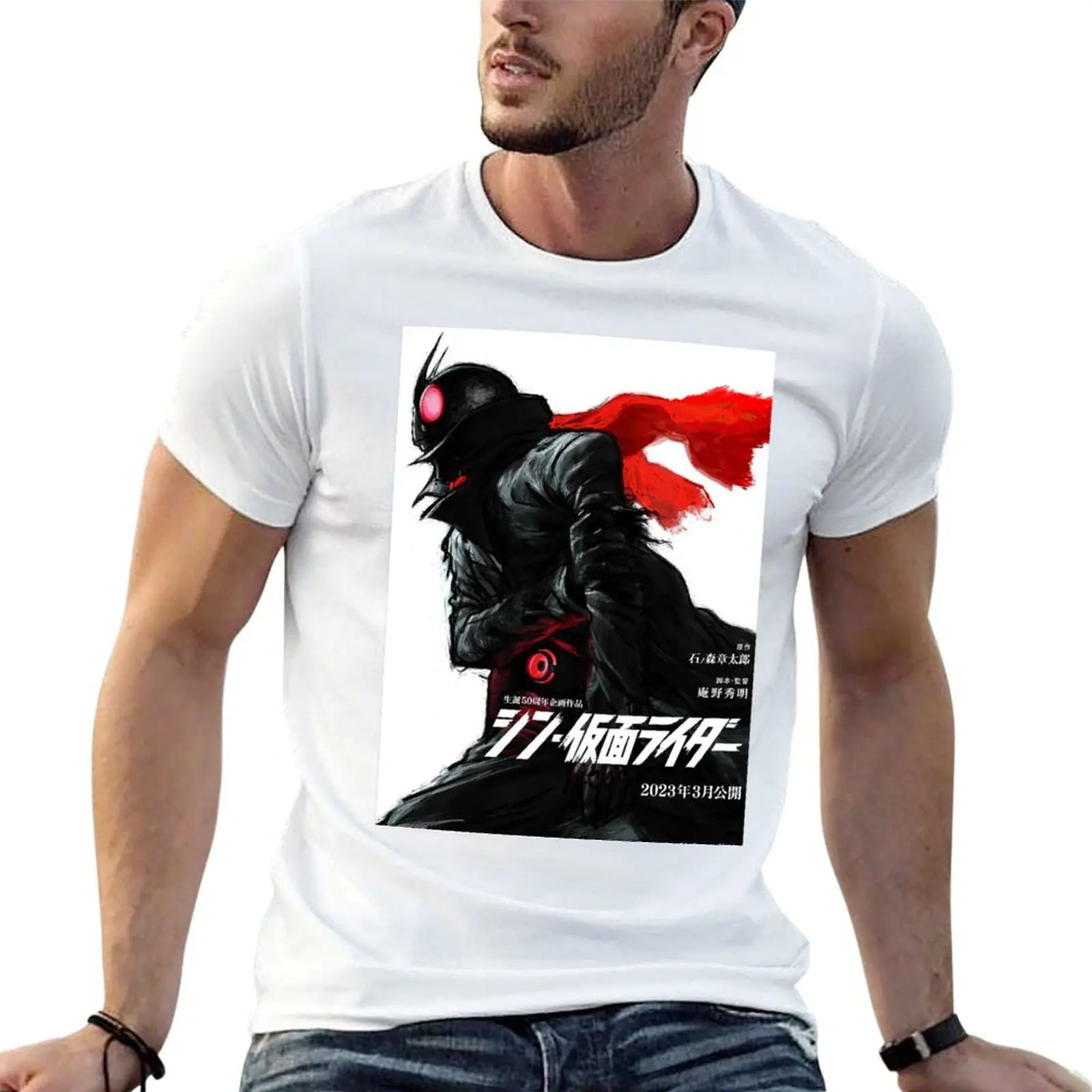 t Kamen T-Shirt man Rider shin shirt cotton man tshirt