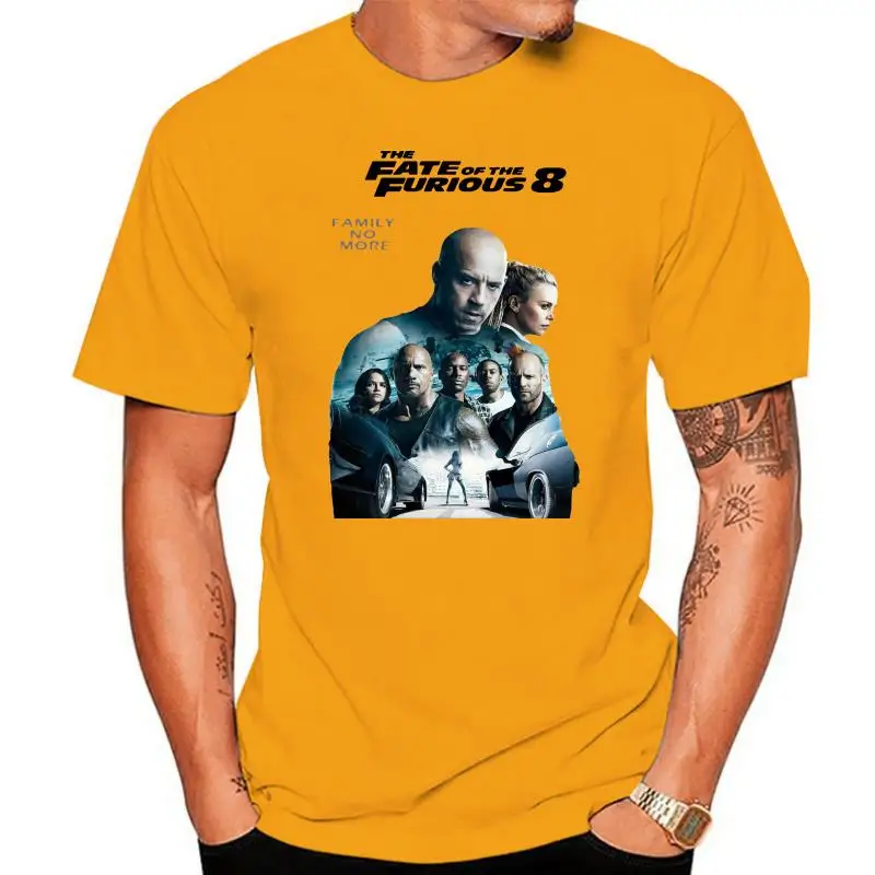 The Fate of the Furious Movie T-shirt Fast 8 Car T Shirt Men's Printed High Quality Tops Tees Male T-shirt Clothing