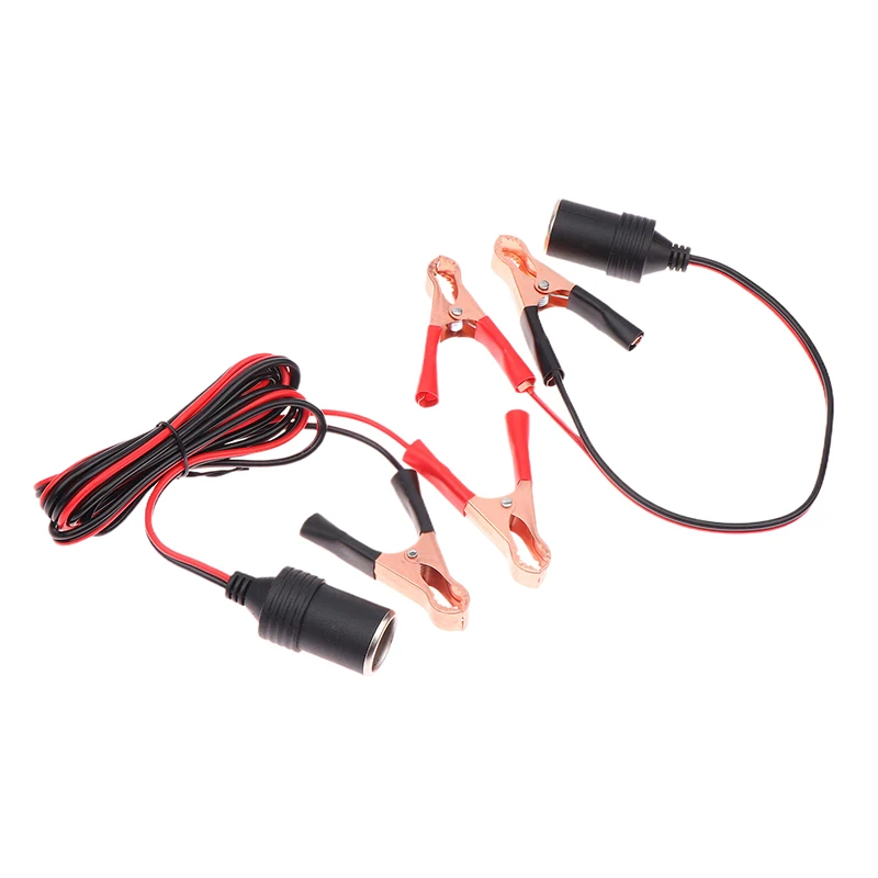 Hot 1 Piece 12V 50A Female Batteries Socket Plug Car Battery Terminal Clamp Clip Cigarette Power Socket Adaptor