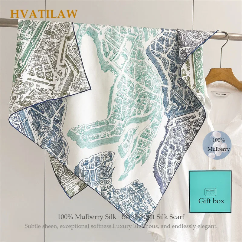 hijab-100-soie-veritable-88x88cm-foulard-carre-pour-femme-Elegant-voile-de-tete-bandana-Echarpe-chale-cache-cou-coffret-cadeau